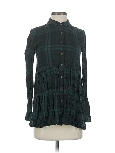 Pre-owned Kimchi Blue Long Sleeve Blouse In Green