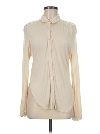 Pre-owned Kimchi Blue Long Sleeve Blouse In Ivory