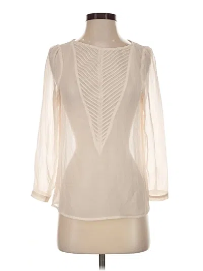 Pre-owned Kimchi Blue Long Sleeve Blouse In Ivory