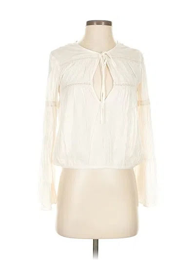 Pre-owned Kimchi Blue Long Sleeve Blouse In White
