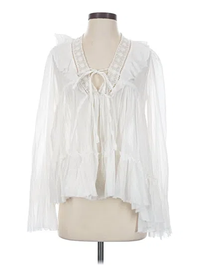 Kimchi Blue Long Sleeve Blouse In White