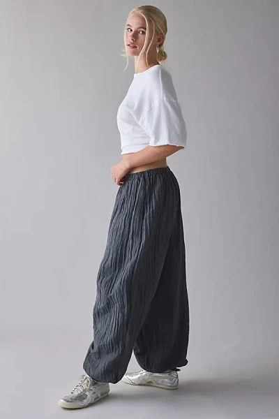 Kimchi Blue Luna Crinkled Baggy Balloon Pant In Grey, Women's At Urban Outfitters In Gray