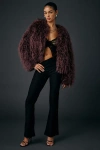Kimchi Blue Melissa Cropped Faux Fur Jacket In Purple, Women's At Urban Outfitters