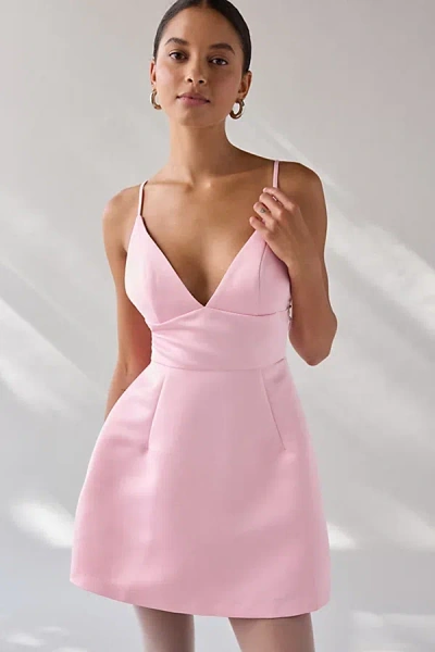 Kimchi Blue Petit Fours Fit-and-flare Satin Mini Dress In Pink, Women's At Urban Outfitters In Multi