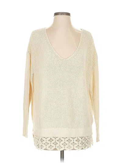 Pre-owned Kimchi Blue Pullover Sweater In White