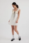 Kimchi Blue Rebecca Lace Trim Babydoll Mini Dress In Ivory, Women's At Urban Outfitters In White