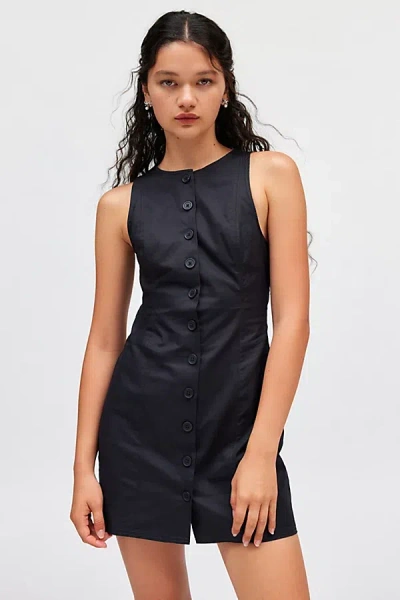 Kimchi Blue Sandy Open-back Sleeveless Shift Dress In Black, Women's At Urban Outfitters