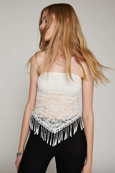 Kimchi Blue Shania Lace Tube Top In Ivory, Women's At Urban Outfitters In White