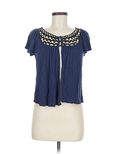 Pre-owned Kimchi Blue Short Sleeve Blouse In Blue