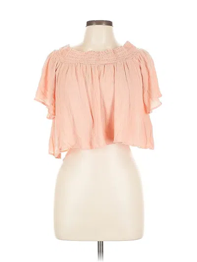 Pre-owned Kimchi Blue Short Sleeve Blouse In Pink