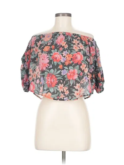 Pre-owned Kimchi Blue Short Sleeve Blouse In Pink