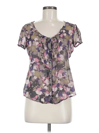 Pre-owned Kimchi Blue Short Sleeve Blouse In Purple