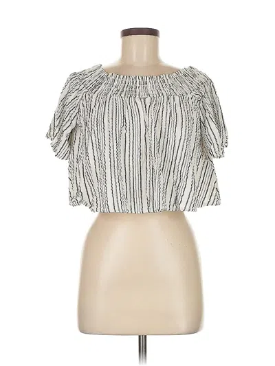 Pre-owned Kimchi Blue Short Sleeve Blouse In White