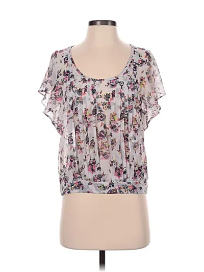 Pre-owned Kimchi Blue Short Sleeve Blouse In White