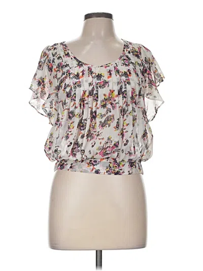 Pre-owned Kimchi Blue Short Sleeve Blouse In White