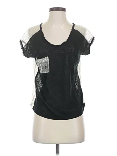 Pre-owned Kimchi Blue Short Sleeve Top Black Sweetheart Neckline Tops