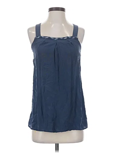 Pre-owned Kimchi Blue Sleeveless Silk Top Blue Halter Neckline Tops