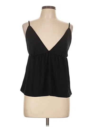 Pre-owned Kimchi Blue Sleeveless Top Black Plunge Neckline Tops