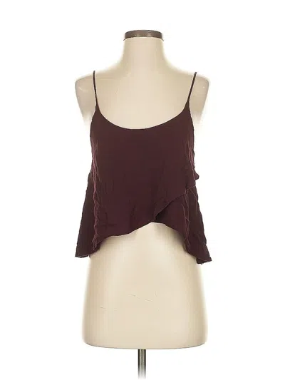 Pre-owned Kimchi Blue Sleeveless Top Burgundy Halter Neckline Tops