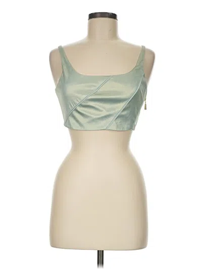Pre-owned Kimchi Blue Sleeveless Top Green Sweetheart Neckline Tops