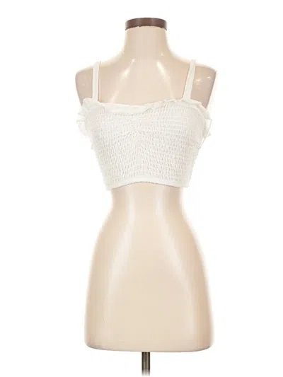 Pre-owned Kimchi Blue Sleeveless Top Ivory Strapless Neckline Tops