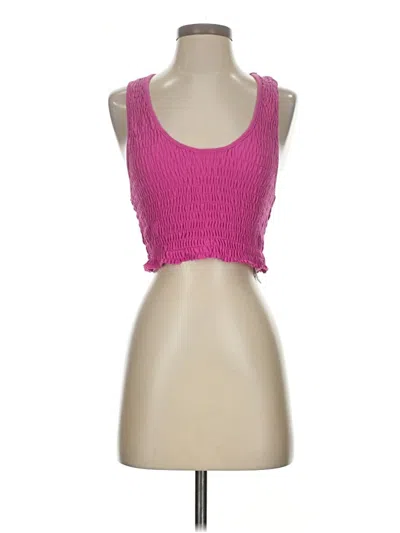 Pre-owned Kimchi Blue Sleeveless Top Pink Sweetheart Neckline Tops