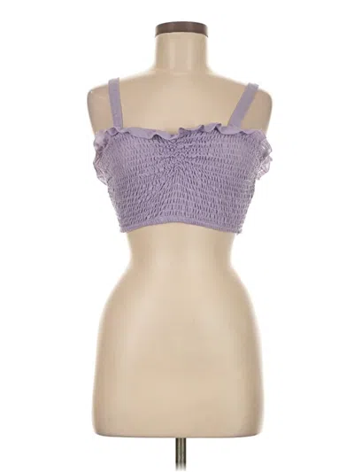Pre-owned Kimchi Blue Sleeveless Top Purple Sweetheart Neckline Tops