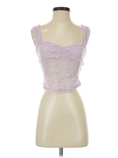 Pre-owned Kimchi Blue Sleeveless Top Purple Sweetheart Neckline Tops