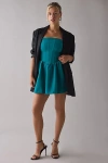 Kimchi Blue Sugar Plum Strapless Corset Mini Dress In Turquoise, Women's At Urban Outfitters In Blue