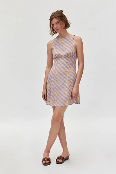 Kimchi Blue Susie Open Back Swing Mini Dress In Purple, Women's At Urban Outfitters