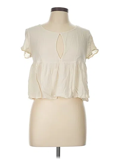 Pre-owned Kimchi Blue Tank Top Ivory Keyhole Neckline Tops