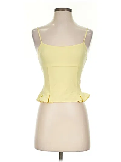 Pre-owned Kimchi Blue Tank Top Yellow Strapless Neckline Tops