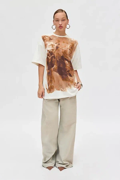 Kimchi Blue Tarot Graphic T-shirt Dress In Tan, Women's At Urban Outfitters In Animal Print