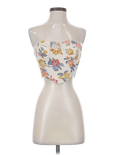 Pre-owned Kimchi Blue Tube Top Ivory Strapless Neckline Tops