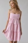 Kimchi Blue Zosia Tiered Babydoll Mini Dress In Pink, Women's At Urban Outfitters