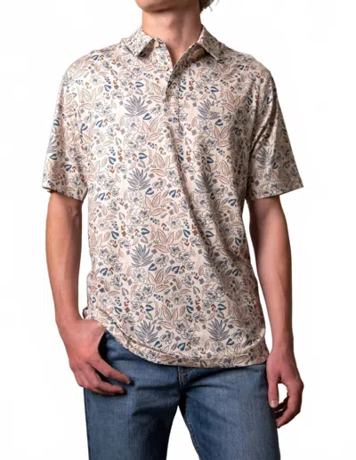 Kimes Ranch Bartram Short Sleeve Polo Shirt In Stone In Animal Print