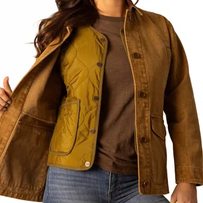 Kimes Ranch Blake Combo Vest Jacket In Warm Brown In Multi