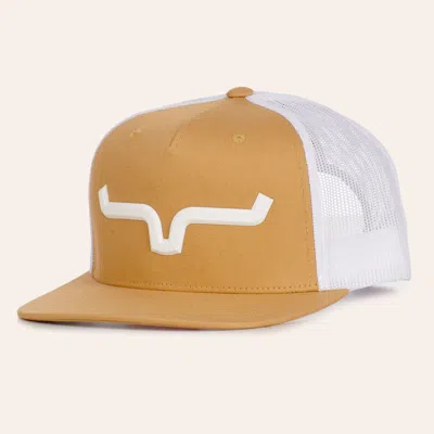 Kimes Ranch Brown & White Logo Mesh Flat Bill Cap