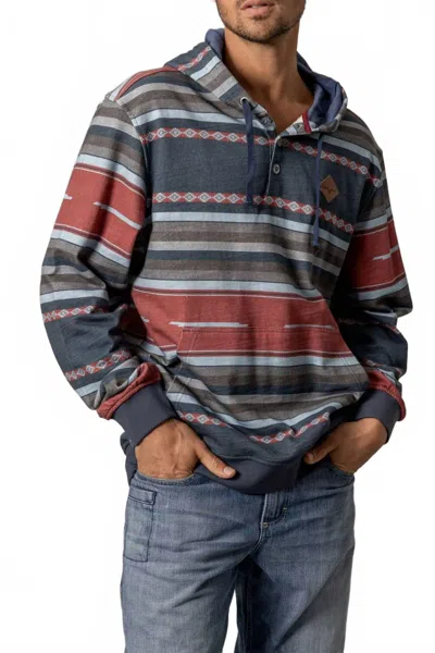 Kimes Ranch Cantura Long Sleeve Striped Hoodie In Navy In Blue