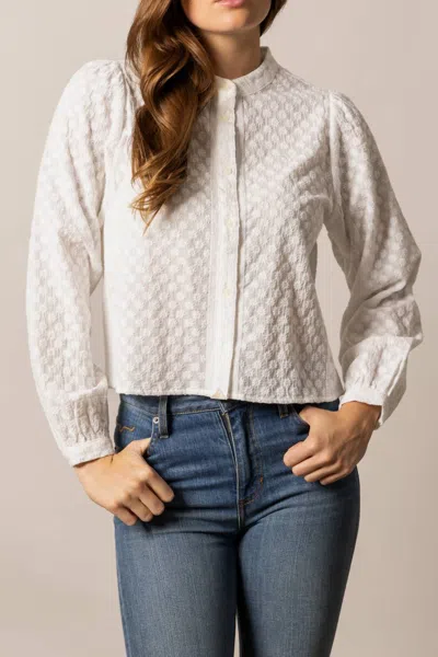 Kimes Ranch Daisychain Long Sleeve Blouse In Pristine In White