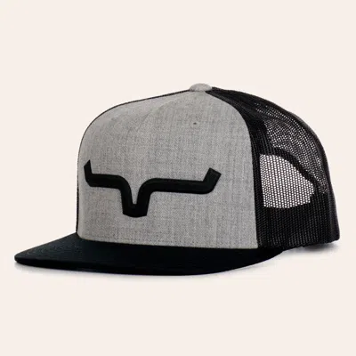 Kimes Ranch Gray & Black Logo Flat Bill Cap