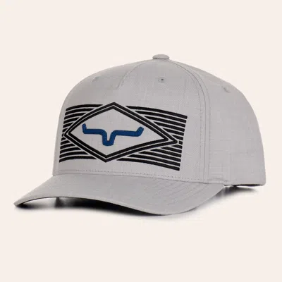 Kimes Ranch Gray Embroidered Diamond Logo Curved Bill Cap