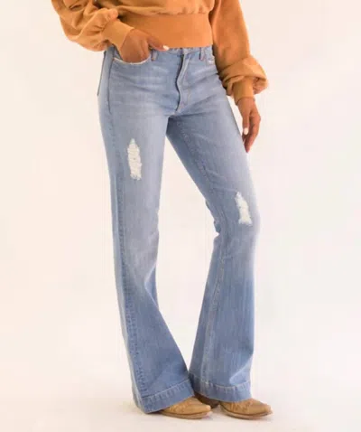 Kimes Ranch Jennifer Sugar Fade High Rise Trouser Jean In Light Blue