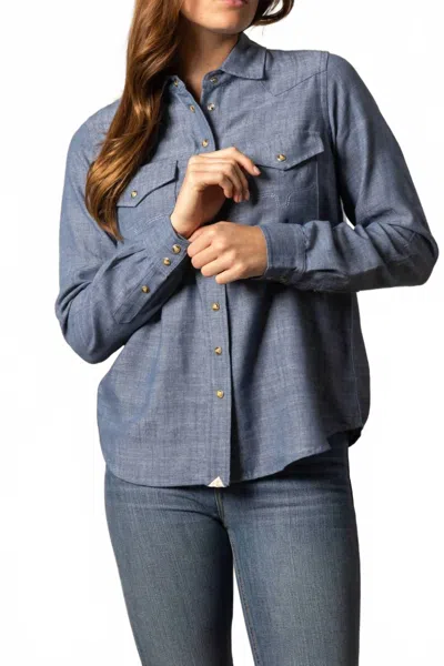 Kimes Ranch Lacy Blouse Shirt In Blue