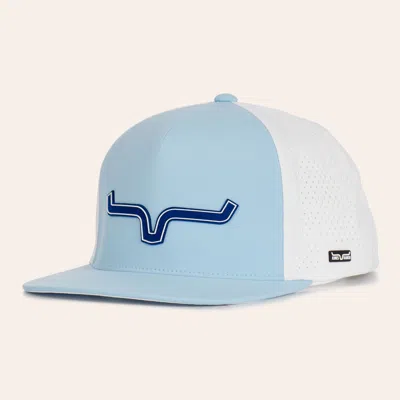 Kimes Ranch Light Blue Logo Perforated Flat Bill Cap