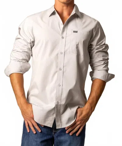 Kimes Ranch Linville Long Sleeve Dress Shirt In Silver White
