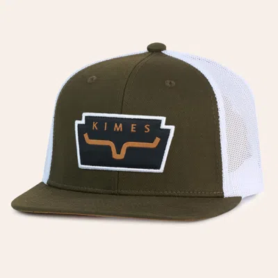 Kimes Ranch Men's Army Green & White Logo Cap