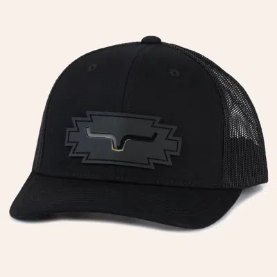 Kimes Ranch Men's Black & Black Rubber Logo Patch Cap