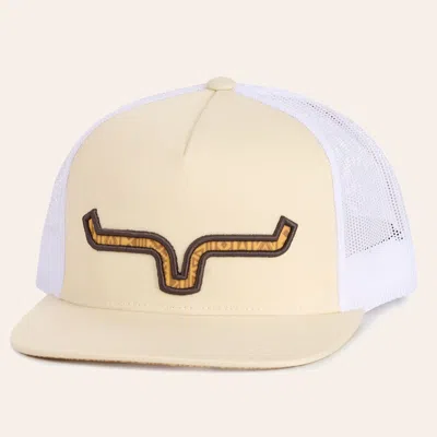 Kimes Ranch Men's Bone & Chocolate Aztec Logo Patch Cap In Neutral