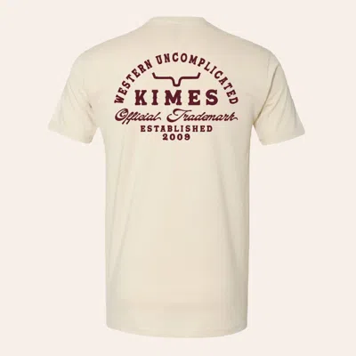 Kimes Ranch Men's Heavy Text Cream Graphic T-shirt In Brown